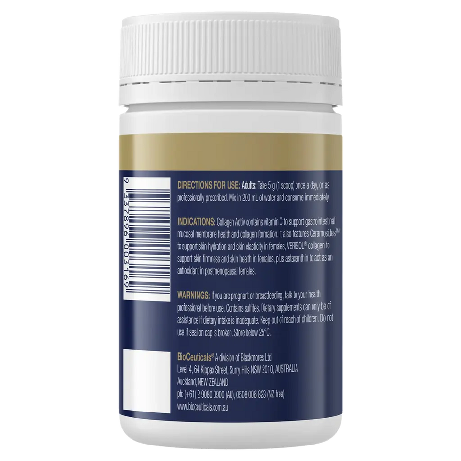BioCeuticals Collagen Activ Blood Orange Flavour 150g Oral Powder