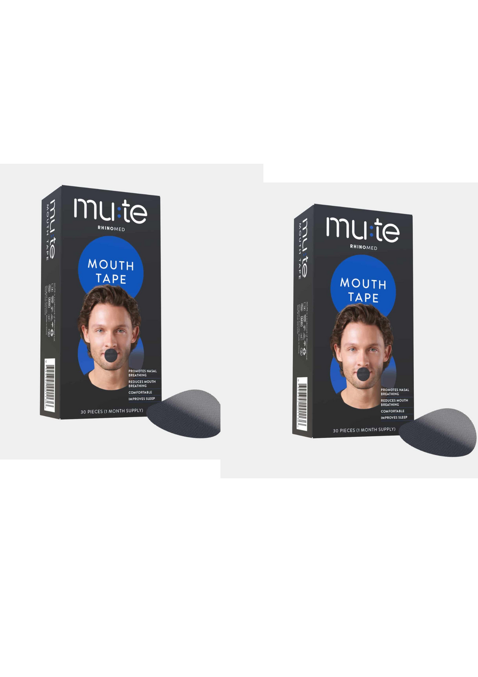 2 x Mute Mouth Tape (30 Pack) Breathe Smarter, Sleep Better, Reduce Mouth breathing