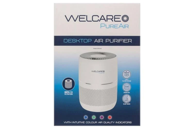 Welcare PureAir Desktop Air Purifier with 3IN1 HEPA (H13) Filter