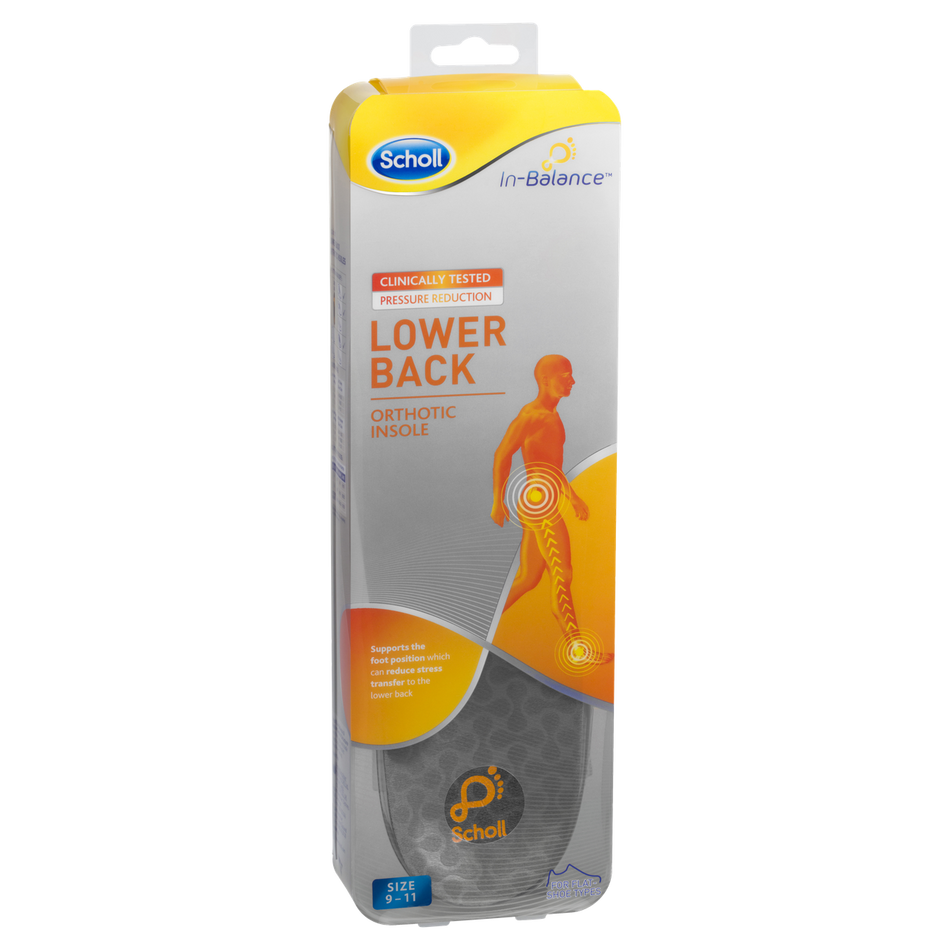 Scholl In-Balance Lower Back Orthotic Insole Pain Relief Large Size 9 - 11