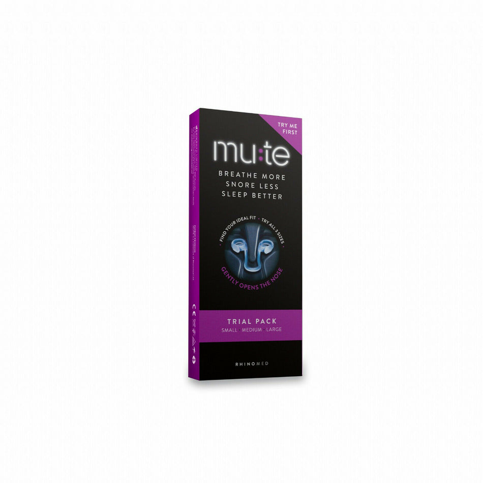 RHINOMED Mute Trial Pack S M L Breathe & Sleep Better Snore Less