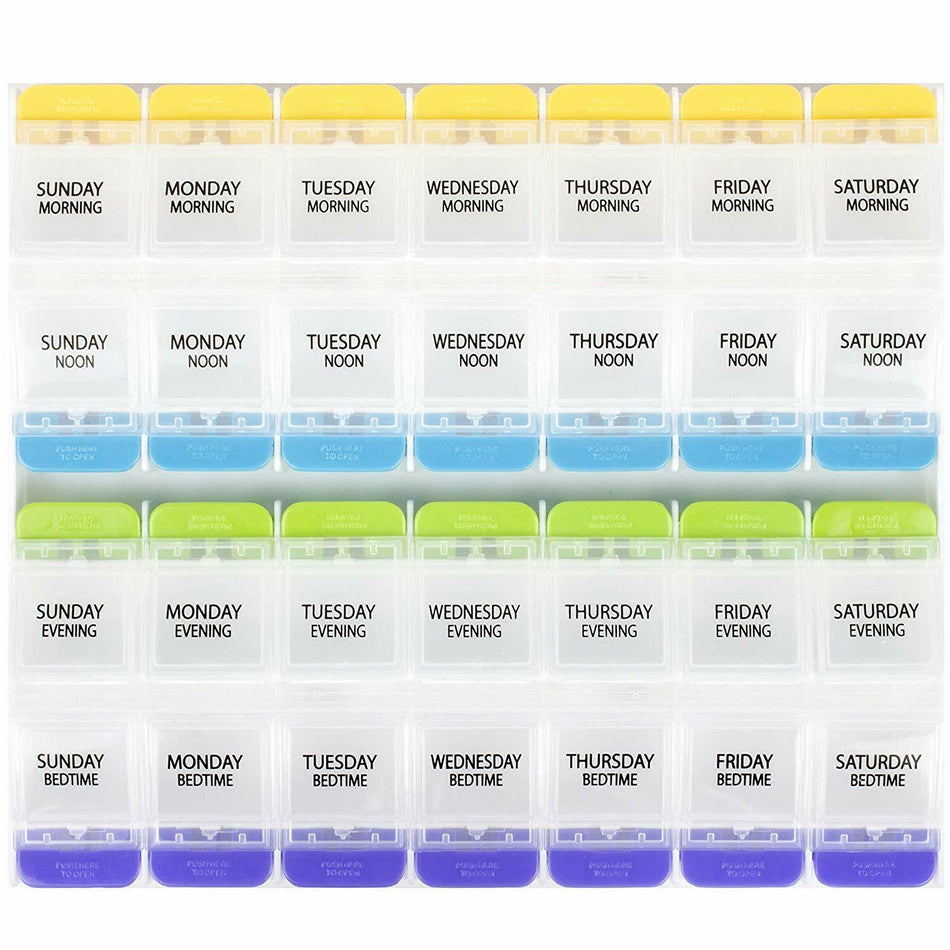 Ezy Dose Medtime Planner Push Buttion 7-Day XL Pill Box