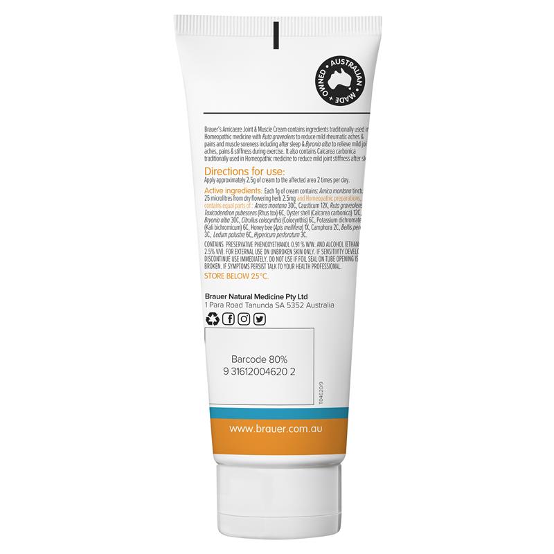Brauer Arnicaeze Arnica Joint & Muscle Cream 100g