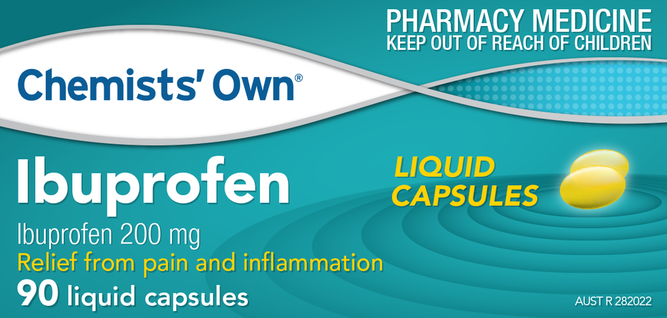 Chemists Own Ibuprofen 200mg 90 Liquid Capsules