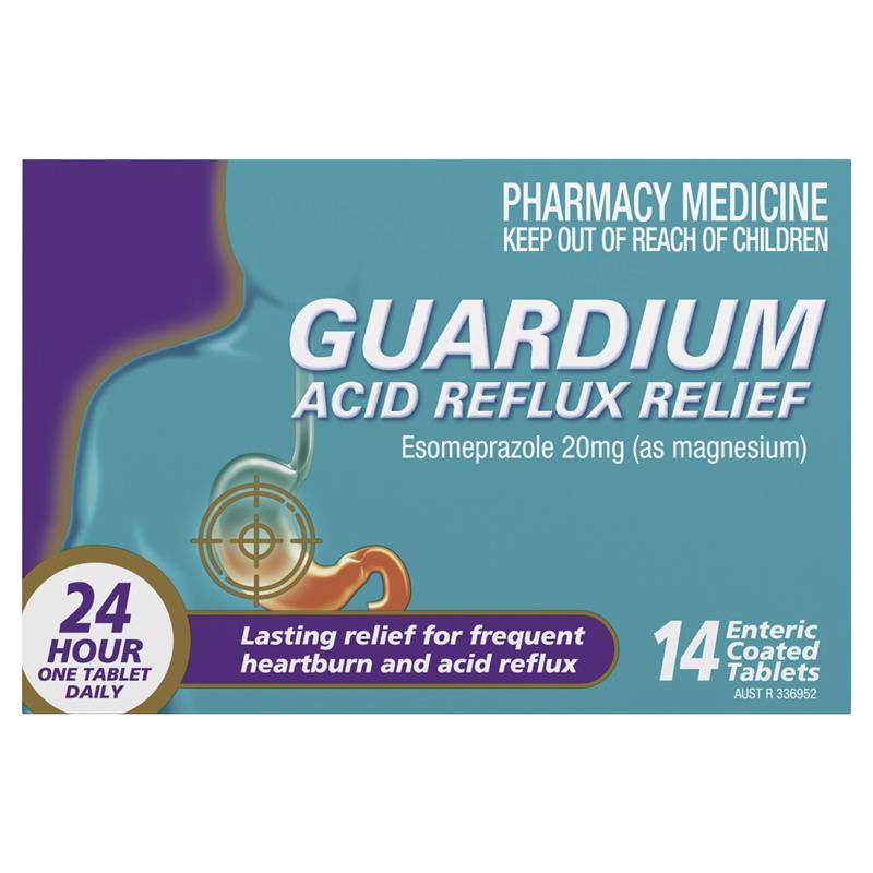 Guardium Acid Reflux Relief Esomeprazole 20 mg - 14 Tablets