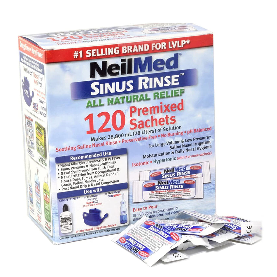 Neilmed Sinus Rinse All Natural 120 Premixed Sachets