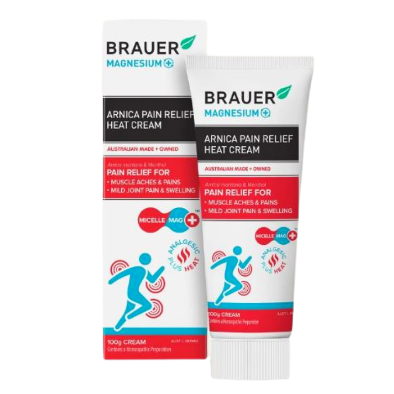 Brauer Magnesium+ Arnica Pain Relief Heat Cream 100 g