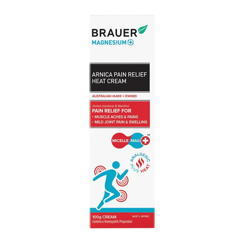 Brauer Magnesium+ Arnica Pain Relief Heat Cream 100 g