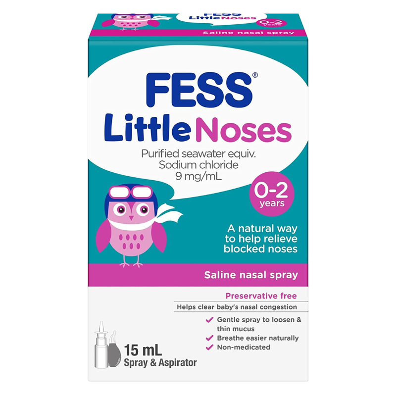 FESS Little Noses Saline Nasal Spray 15 ml + Aspirator