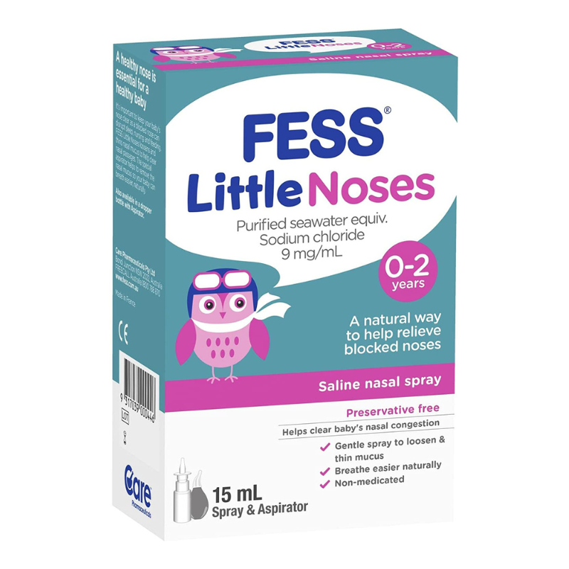 FESS Little Noses Saline Nasal Spray 15 ml + Aspirator