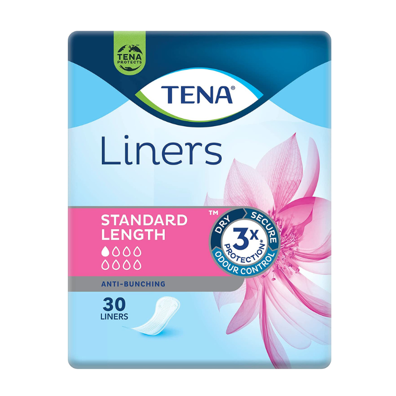 6 x Tena Comfortable Absorbent Standard Length Liner - 30 Liners - Bulk 180