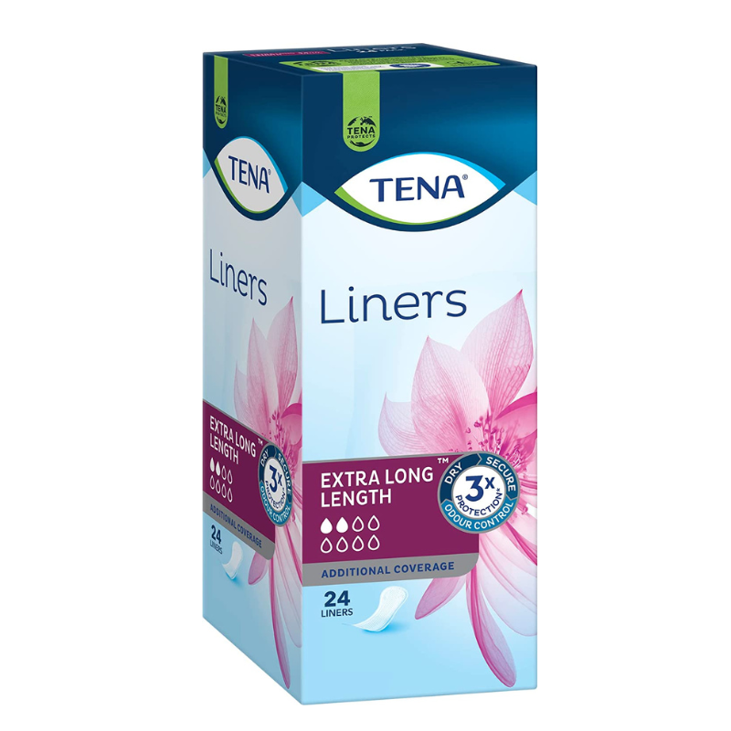 6 x Tena Liner Extra Long 24 Pack = 144 Liners Value Pack