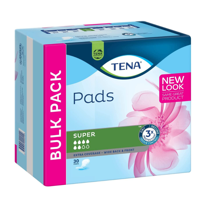6 x TENA Pad Lady Super Bulk Pack 30 Pads = 180 Pads