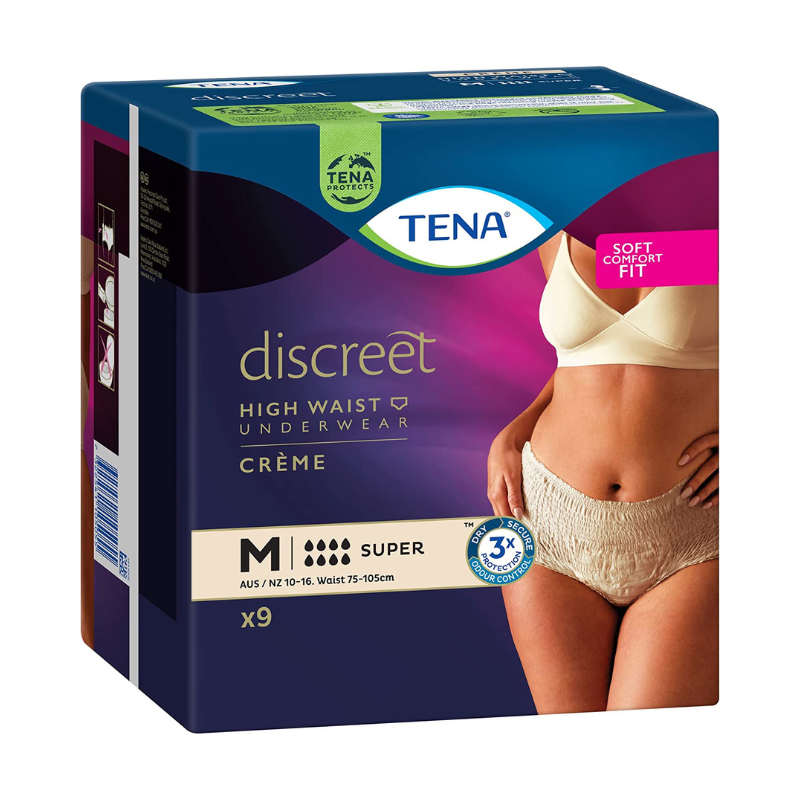 2 x TENA Pants Discreet Super Medium 9 Pack - Comfortable Incontinence Underwear