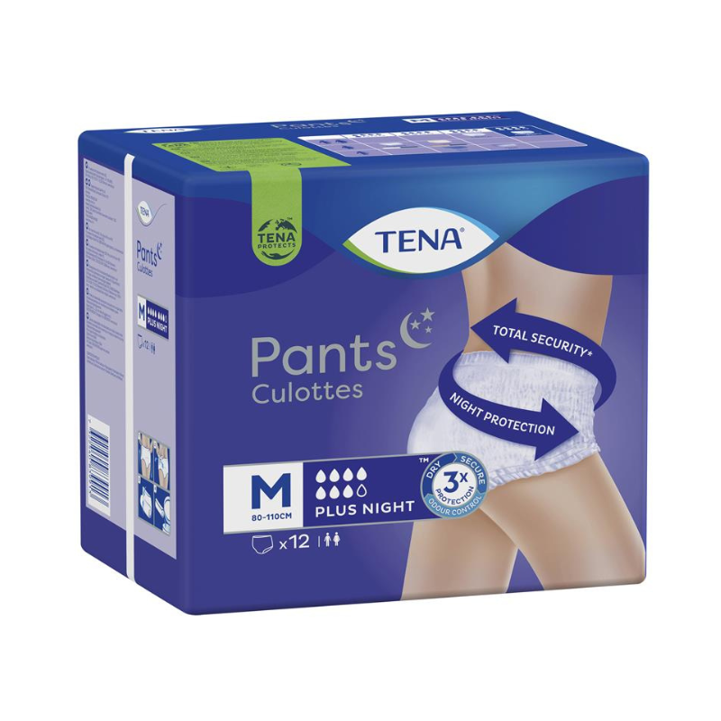 2 x TENA Pants Night Medium 12 Pack - Secured and Comfortable Incontinence Pants