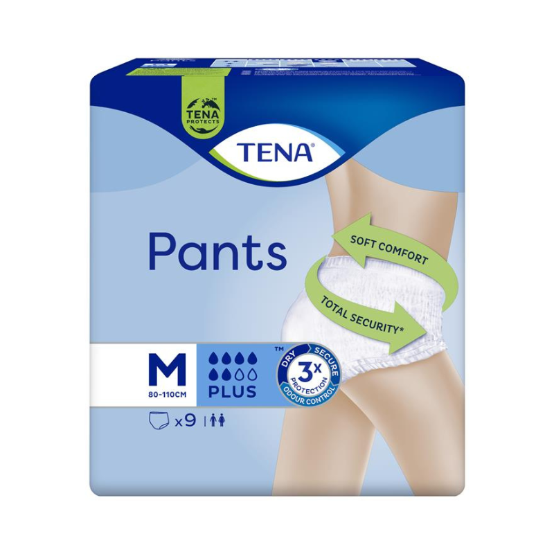 2 x TENA Pants Plus Medium 9 Packs - More Security & Discretion Incontinence Pants