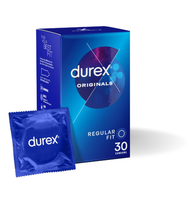 Durex Originals Latex Condoms Regular Fit Pack of 30