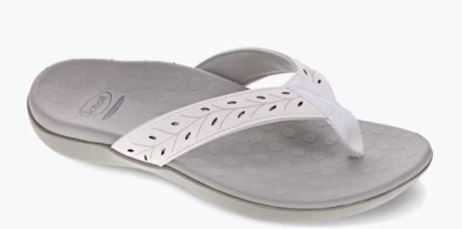 Scholl Orthaheel Orthotic Sonoma II Supportive White Perf