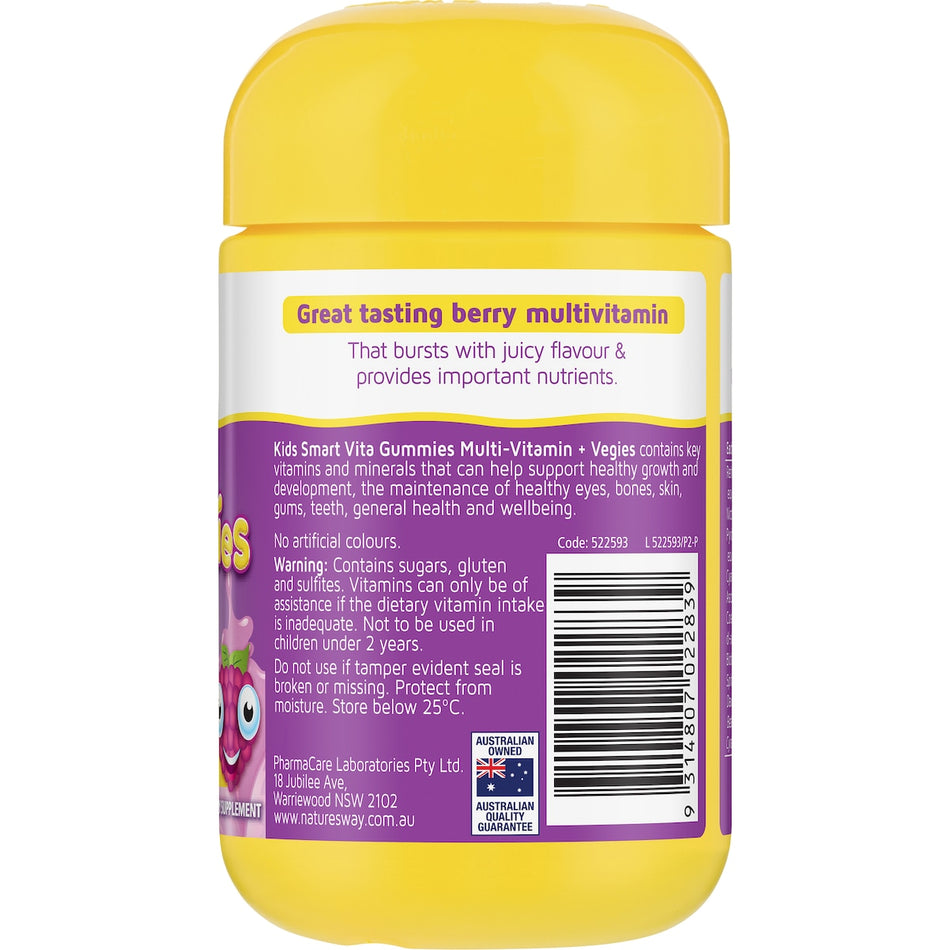 x2Nature's Way Kids Smart Vita Gummies Multi Vitamin & Vegies 60 Gummies