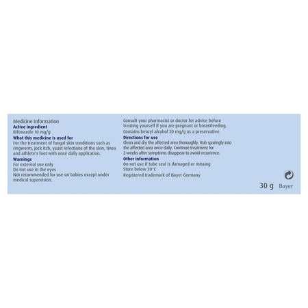 Canesten Once Daily Bifonazole Body Cream 30g - Image 2