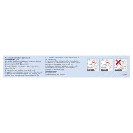 Canesten Once Daily Athletes Foot Cream with Applicator 15g - Image 4