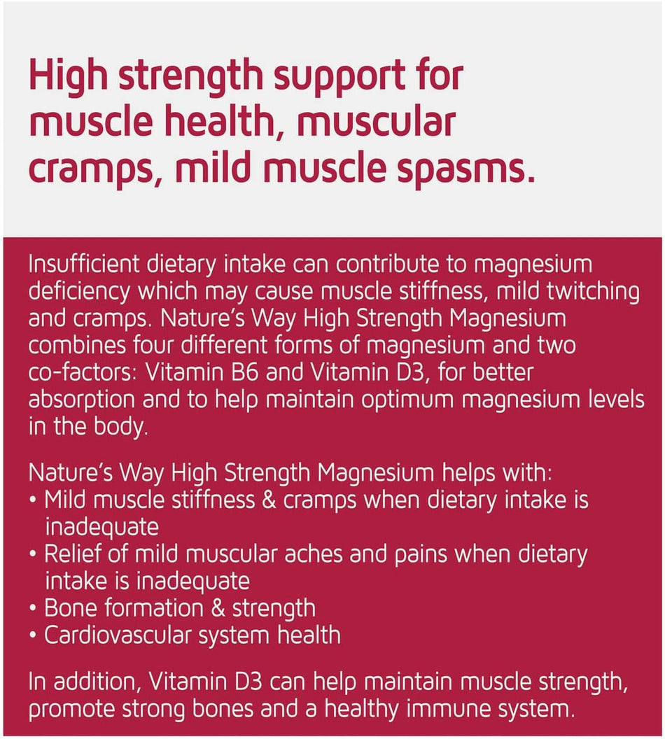 Nature's Way Magnesium Magnesium + Turmeric 150 Tablets