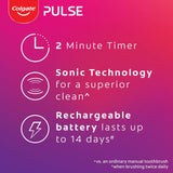 Colgate Pulse Connected Series 2 Deep Clean & Whitening Electric Toothbrush with 2 Refill Heads