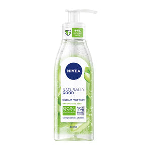 Nivea Naturally Good Micellar Face Wash Organic Aloe Vera 140mL