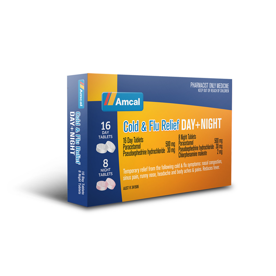 Amcal Cold & Flu Relief Day plus Night 24 Tablets