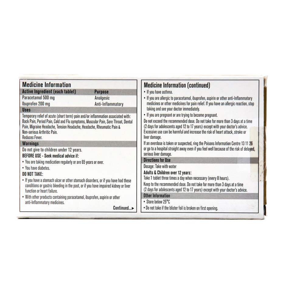 Amcal Paracetamol & Ibuprofen Double Action Pain Relief - 24 Tablets