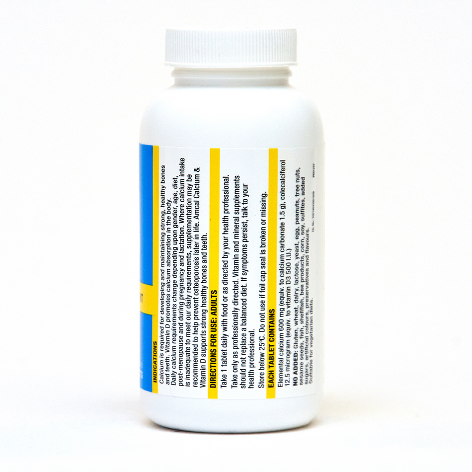 Amcal Calcium & Vitamin D 120 Tablets - Bone Strength Supplement