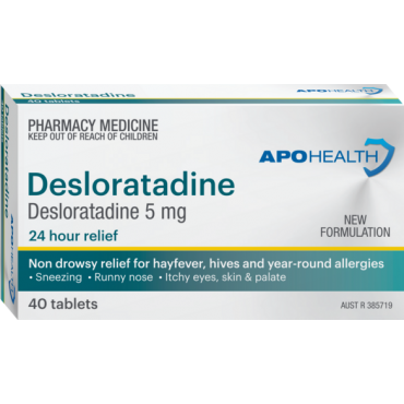 APOHEALTH Desloratadine 5mg Blast Antihistamine 40 Tablets
