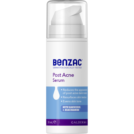 Benzac Post Acne Serum 30mL improve the visible signs that acne leaves behind