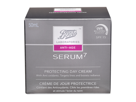 Boots Laboratories Anti Age Serum 7 Protecting Day Cream SPF 15 50mL