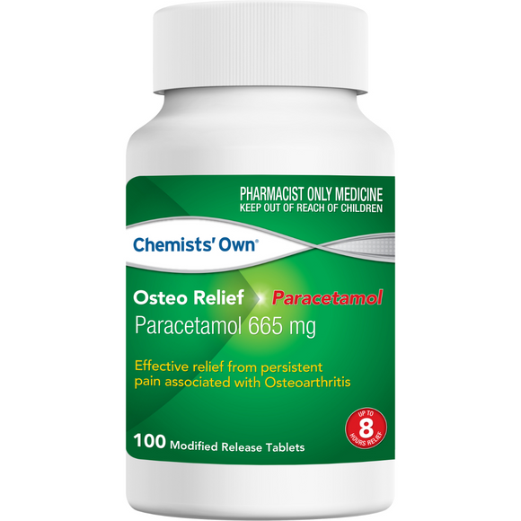 Chemists Own Osteo Relief Paracetamol 665mg 100 Tablets