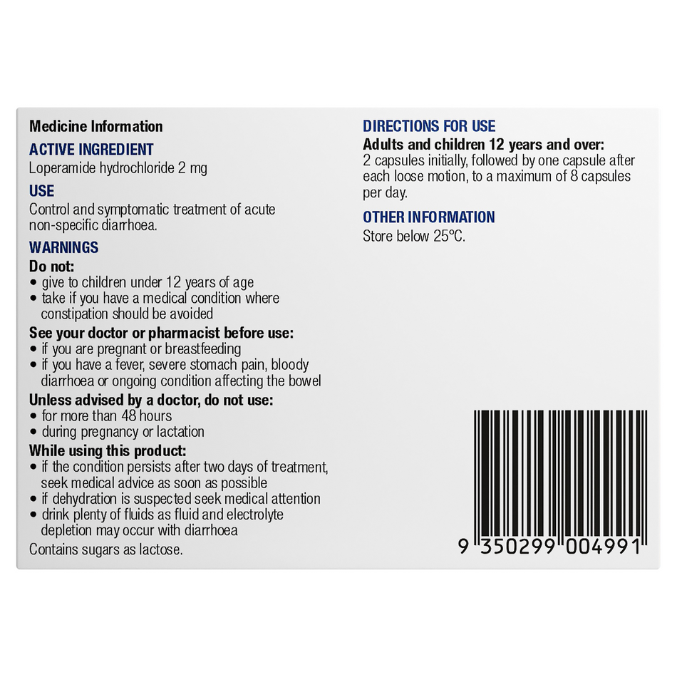 Chemists Own Diarrhoea Relief 20 Capsules