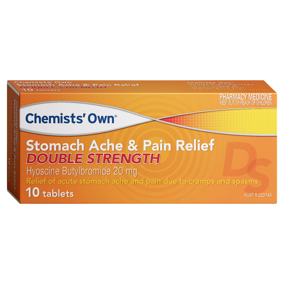 Chemists Own Stomach Ache & Pain Relief Double Strength 20mg 10 Tablets