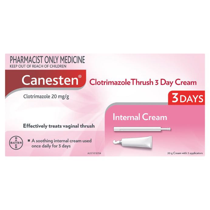 Canesten 3 Day Thrush Treatment Internal Soothing Cream 20g