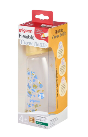 Pigeon Space Design Flexible Curve Polypropylene Baby Bottle - 250ml