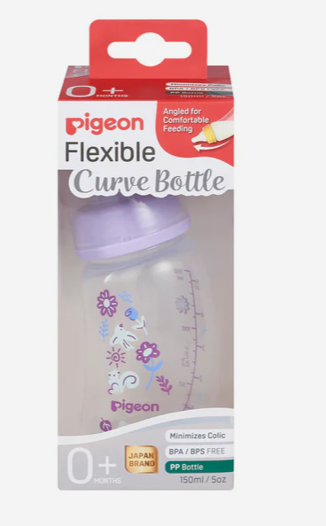 PIGEON FLEXIBLE CURVE BOTTLE PP GARDEN 150ML