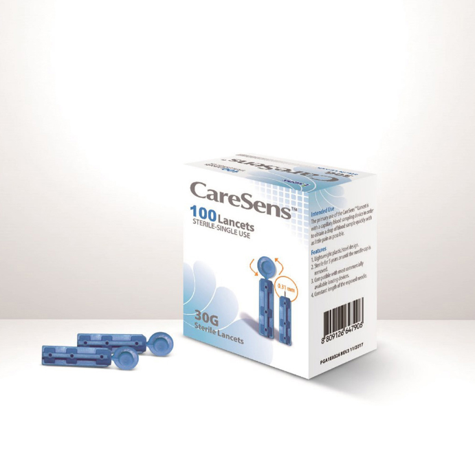 CareSens Lancets 30g Sterile Single Use 100 Lancets