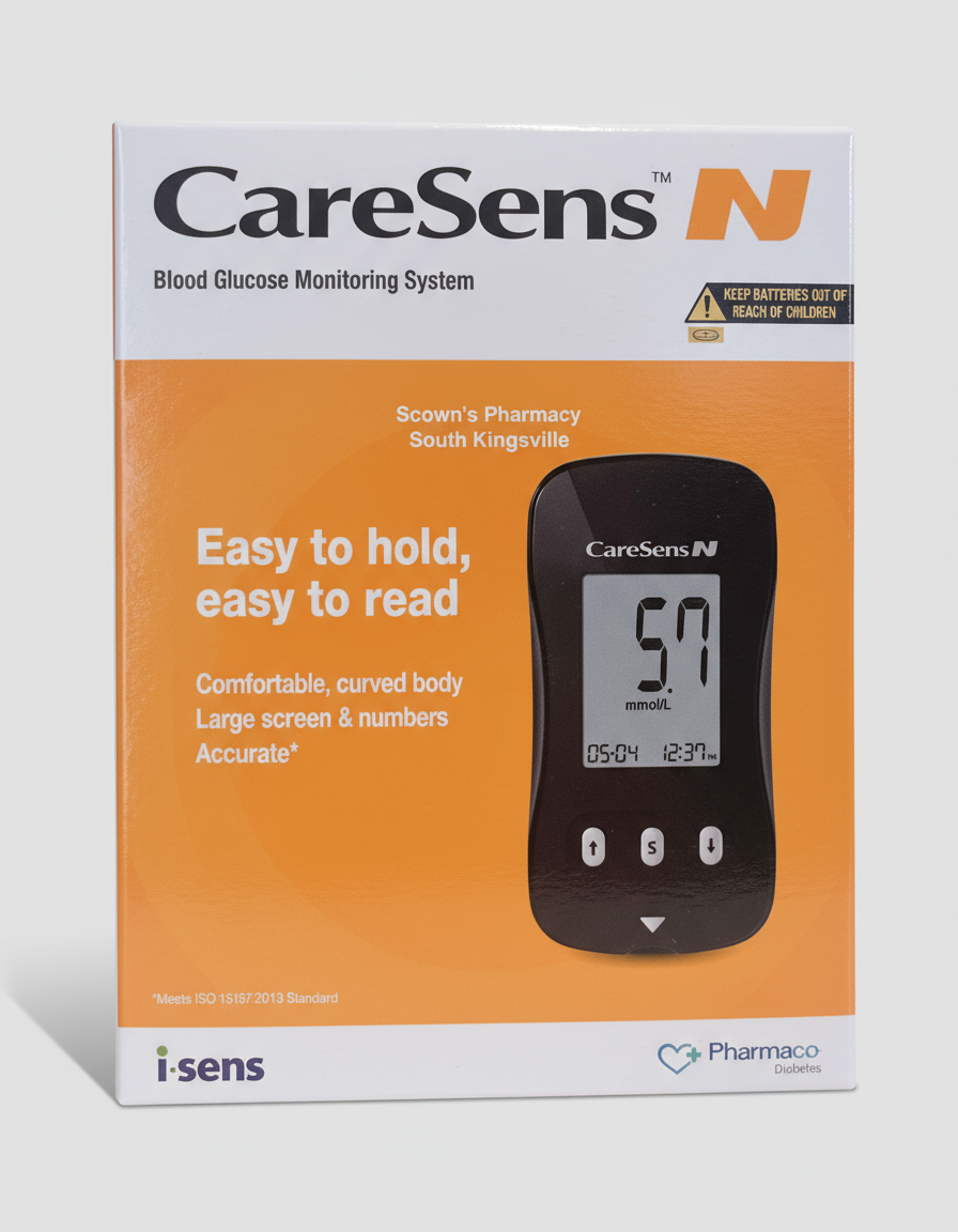 CareSens N Blood Glucose Monitoring System plus Extra Lancets & Strips Value Pack