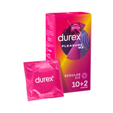 Durex Pleasure Me Latex Condom Regular Fit 10+2 Pack