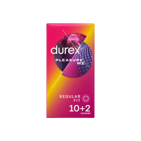 Durex Pleasure Me Latex Condom Regular Fit 10+2 Pack