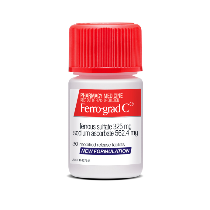Ferro-Grad C Iron & Vitamin C 30 Tablets - Treatment of Tiredness & Fatigue