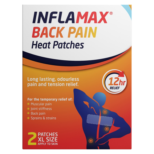 Inflamax Muscular Pain Heat Patches – XL Size, 2 Patches
