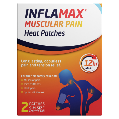 Inflamax Muscular Pain Heat Patches – S-M Size, 2 Patches