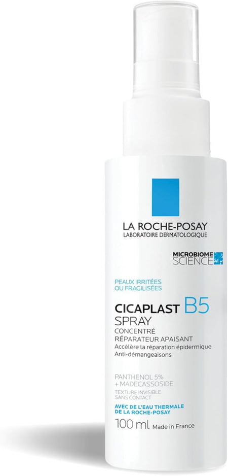 La Roche-Posay Cicaplast B5 spray bottle on a white background