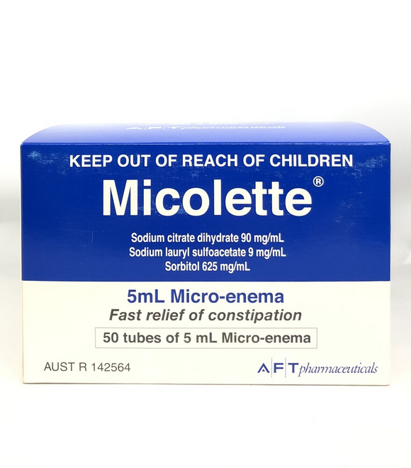 Micolette 5ml Micro-Enema X 50 - Generic for Microlax - Reliefe Constipation