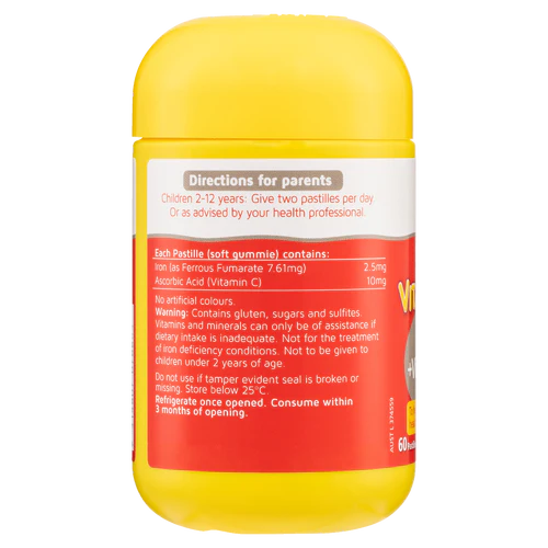 Nature's Way Kids Smart Vita Gummies Iron + Vitamin C 60's